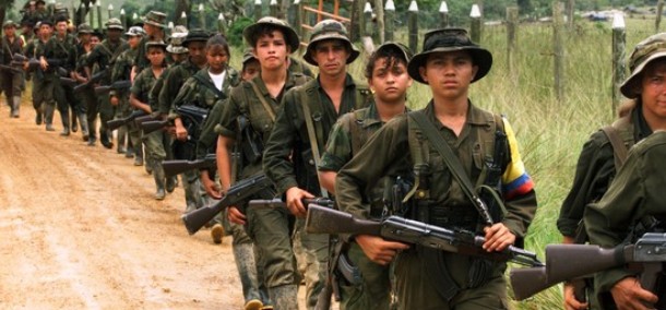 Female combatants in the FARC militia, Colombia.