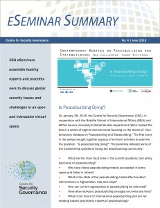 eSeminar Summary No. 4 - Peacebuilding_FrontPage2